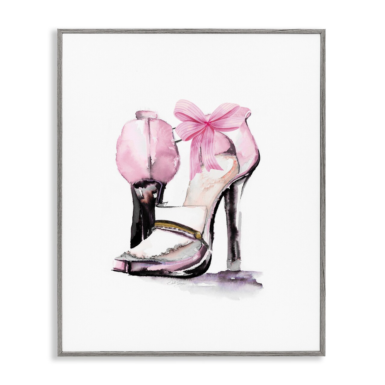 Stupell Industries Pastel Pink Luxe Heels Framed Giclee Design by Stella Chang